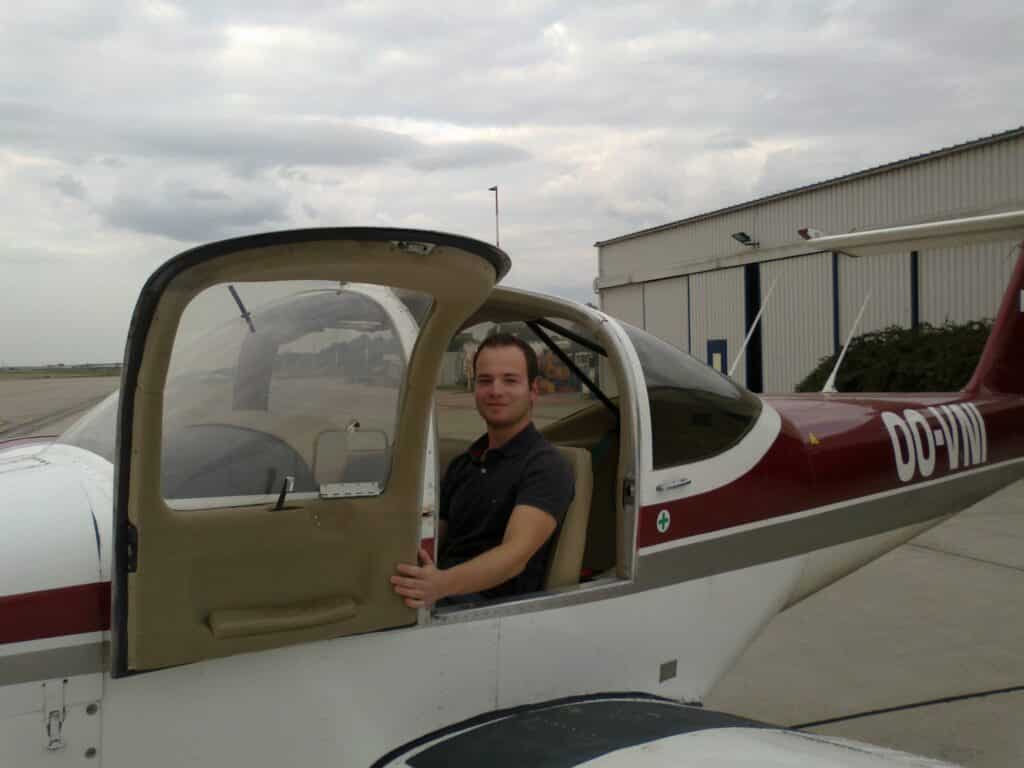 First solo flight for Maxime!