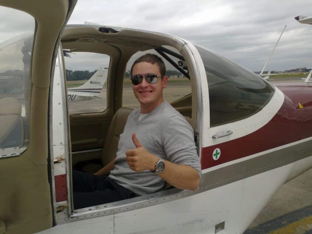 First solo flight for Niklas!